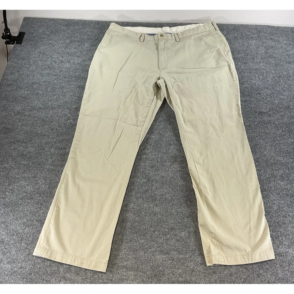 Polo Ralph Lauren Pants 42x32 Khaki Beige Relaxed Fit 100% Cotton Chino Casual M